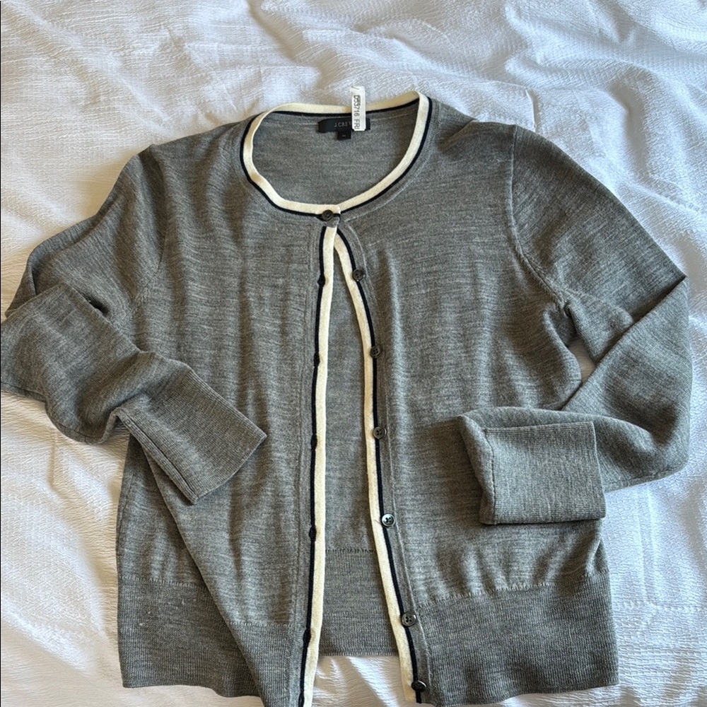 Gray Cardigan Sweater
